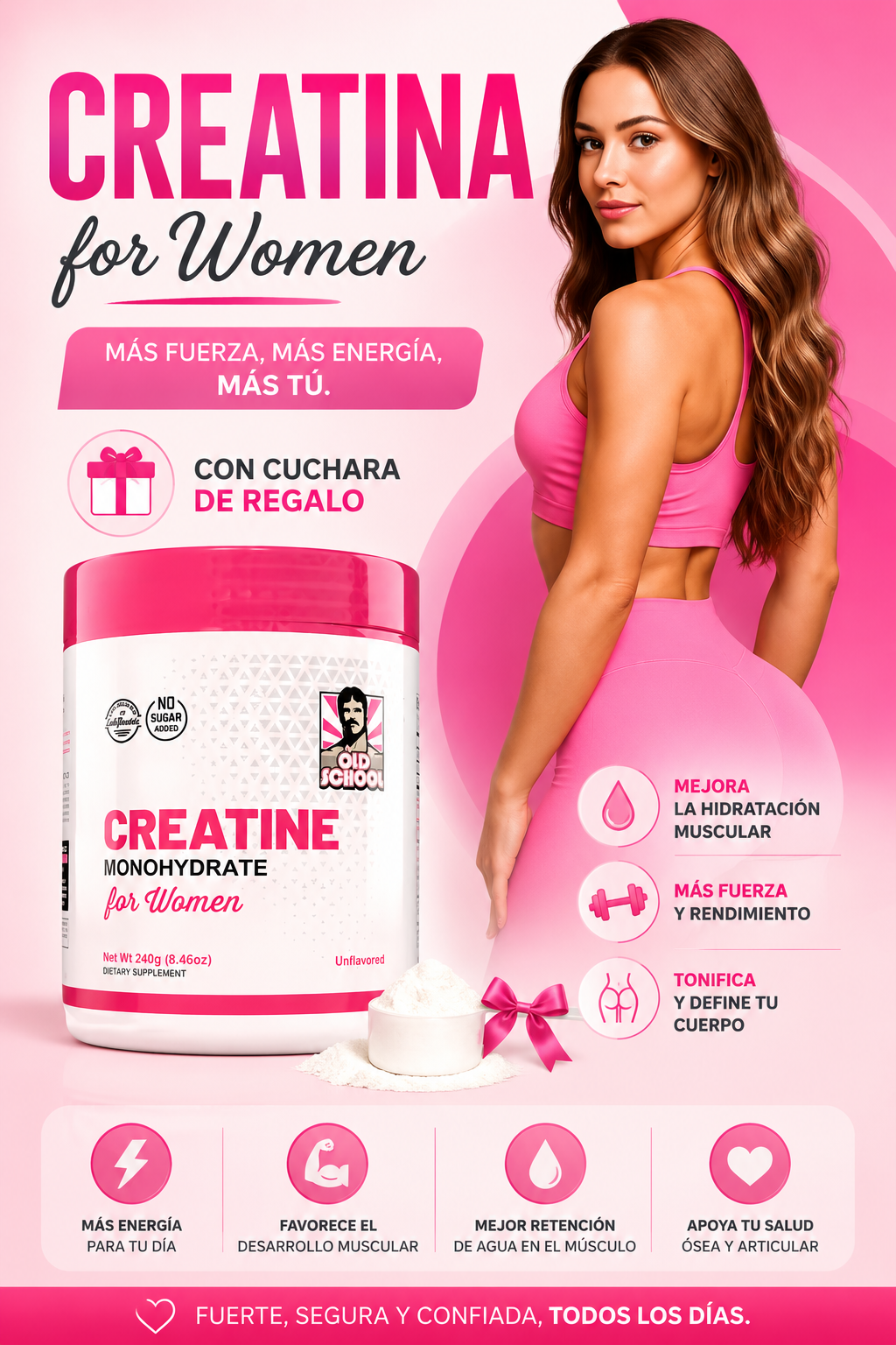 CREATINE WOMAN - GLUTEOS MAS GRANDES EN 30 DÍAS 🍑